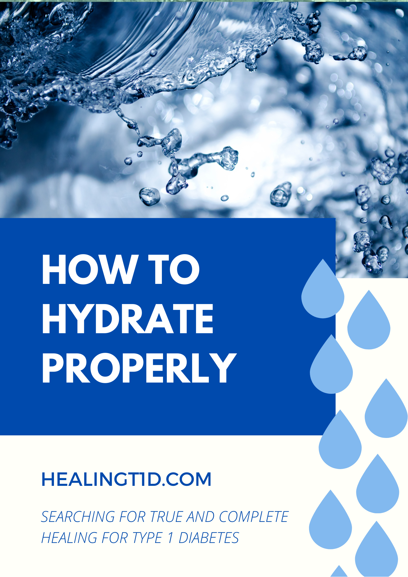 water healing type 1 diabetes hydration